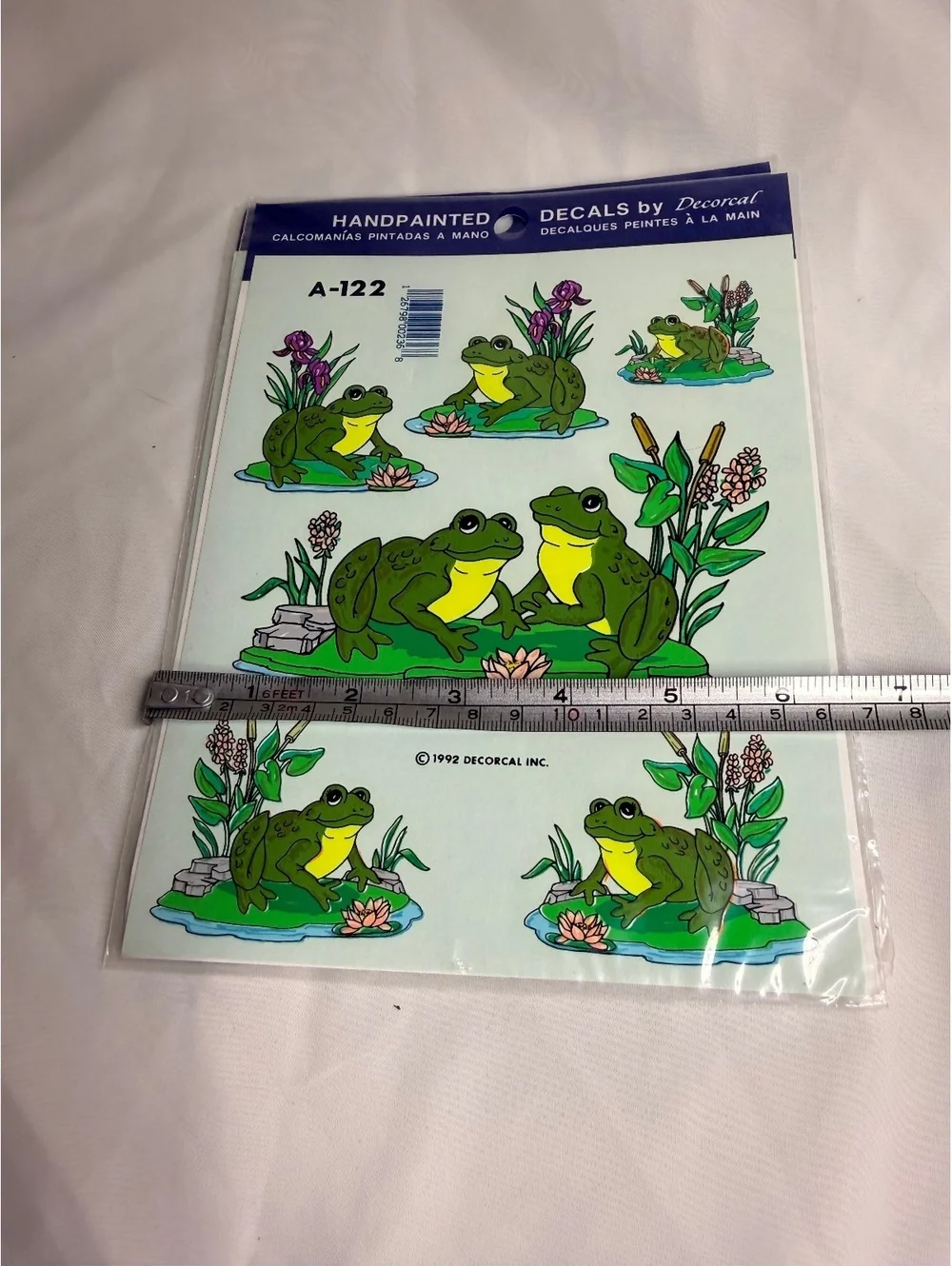 1992 Vintage Decorcal Frog Water Transfer Decals A-122